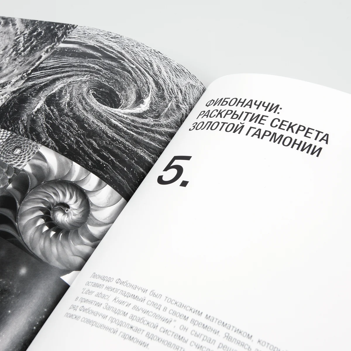 Brochure SICPA ouverte, avec spirale de coquillage, gravure et titre en cyrillique.