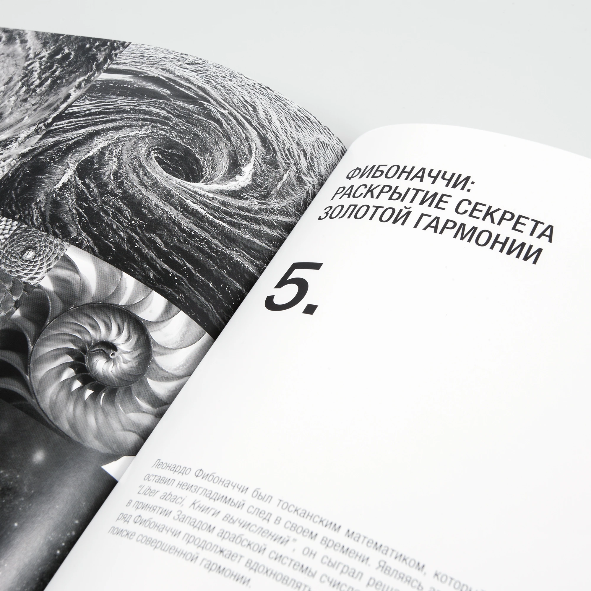Brochure SICPA ouverte, avec spirale de coquillage, gravure et titre en cyrillique.