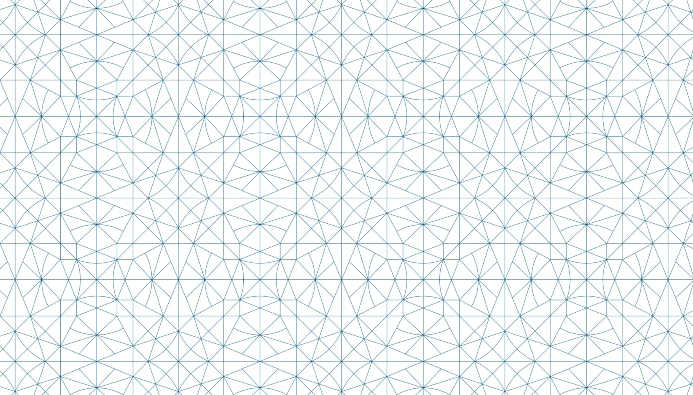 Motif géométrique SICPA composé de fines lignes triangulaires bleues.
